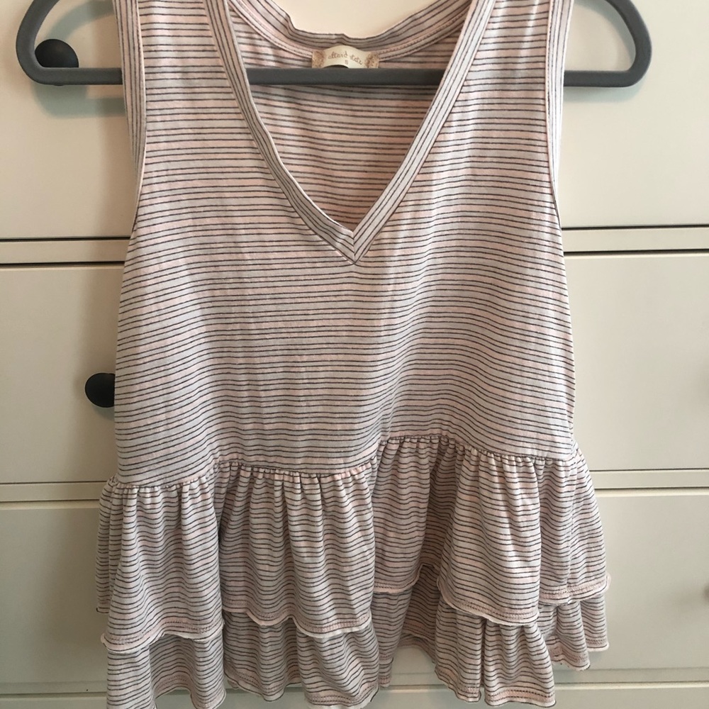Wide strap babydoll tank
